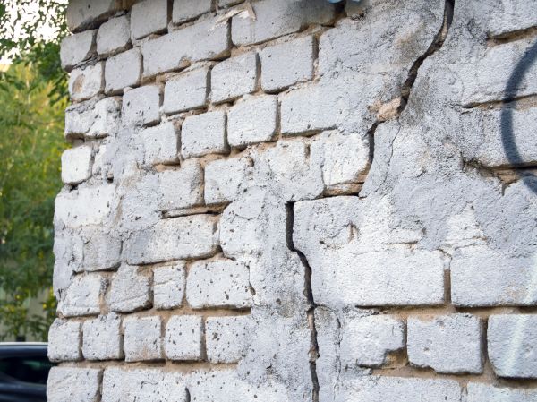 Cracked Brick Wall Repair in Cranston